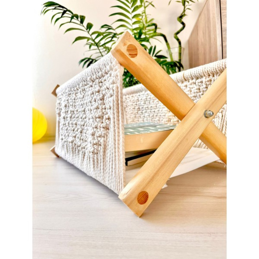 Ahenk Makrome Makrome Gazetelik - Ahşap - 50 x 25 x 20 cm Dergilik / Gazetelik Fiyatı