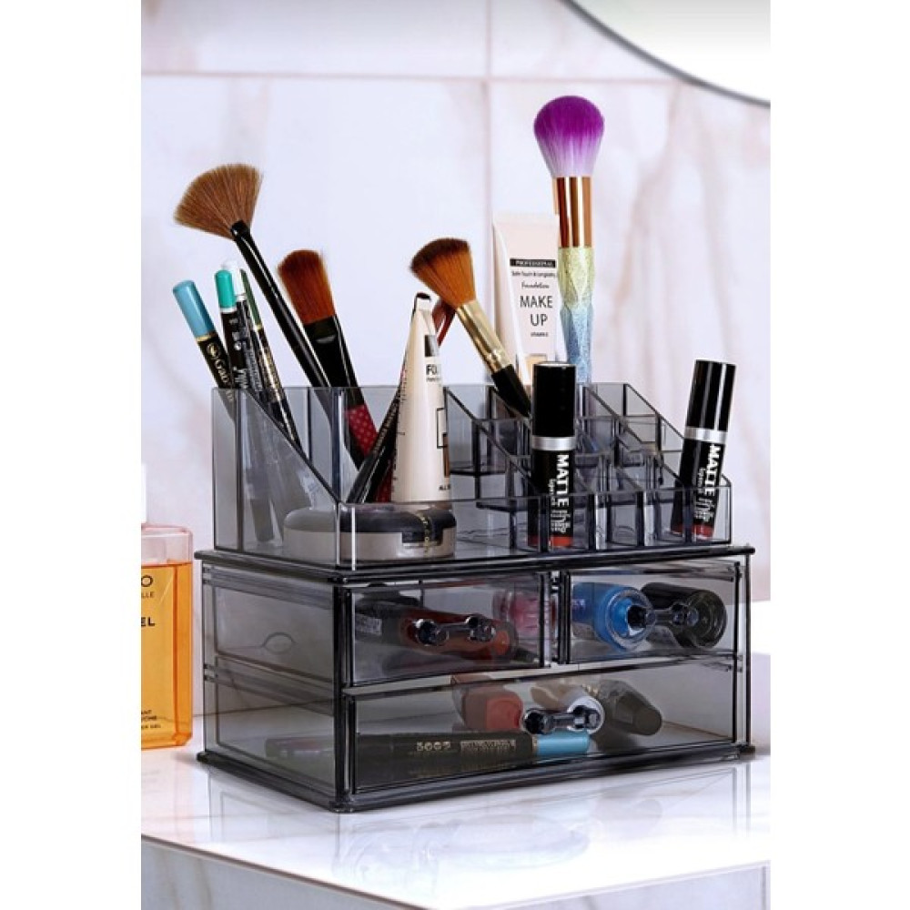 Ahir Ticaret 3 Çekmeceli Makyaj Düzenleyici Organizer Set - Antrasit Makyaj Fırça ve Aksesuarları Fiyatı