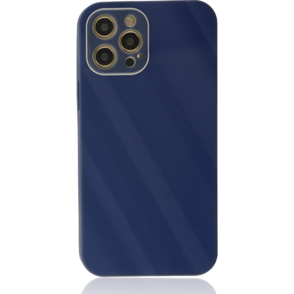 Ahk Apple iPhone 12 Pro Kılıf Glass Kapak - Lacivert Cep Telefonu Kılıfı Fiyatı