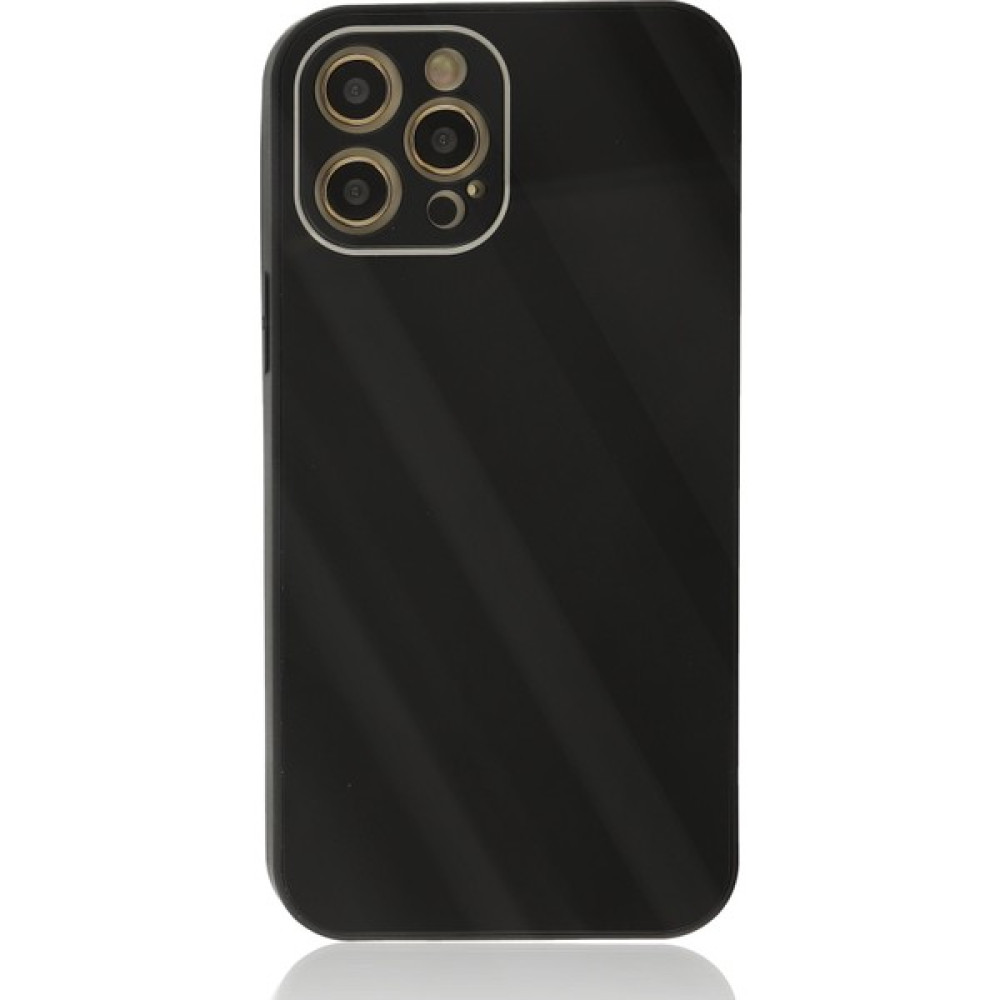 Ahk Apple iPhone 12 Pro Kılıf Glass Kapak - Siyah Cep Telefonu Kılıfı Fiyatı