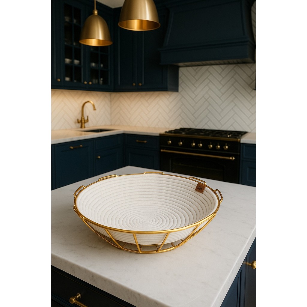 Ahlat Store Gold Oval Köşeli Ekmek Sepeti Şık, Ekmeklik Hasır Örmeli Makrome, Çeyiz - Çok Amaçlı Metal Paslanmaz - 33 cm - Gri Diğer Fiyatı