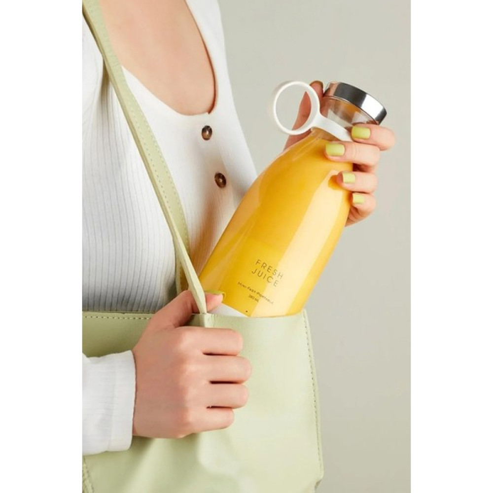 Ahlat Store Taşınabilir Blender Şişe Smoothie, Shake Yapıcı, Buz Kırıcı Meyve Parçalayan Mini Blender, USB ile Şarj Edilebilir - Beyaz Blenderler Fiyatı