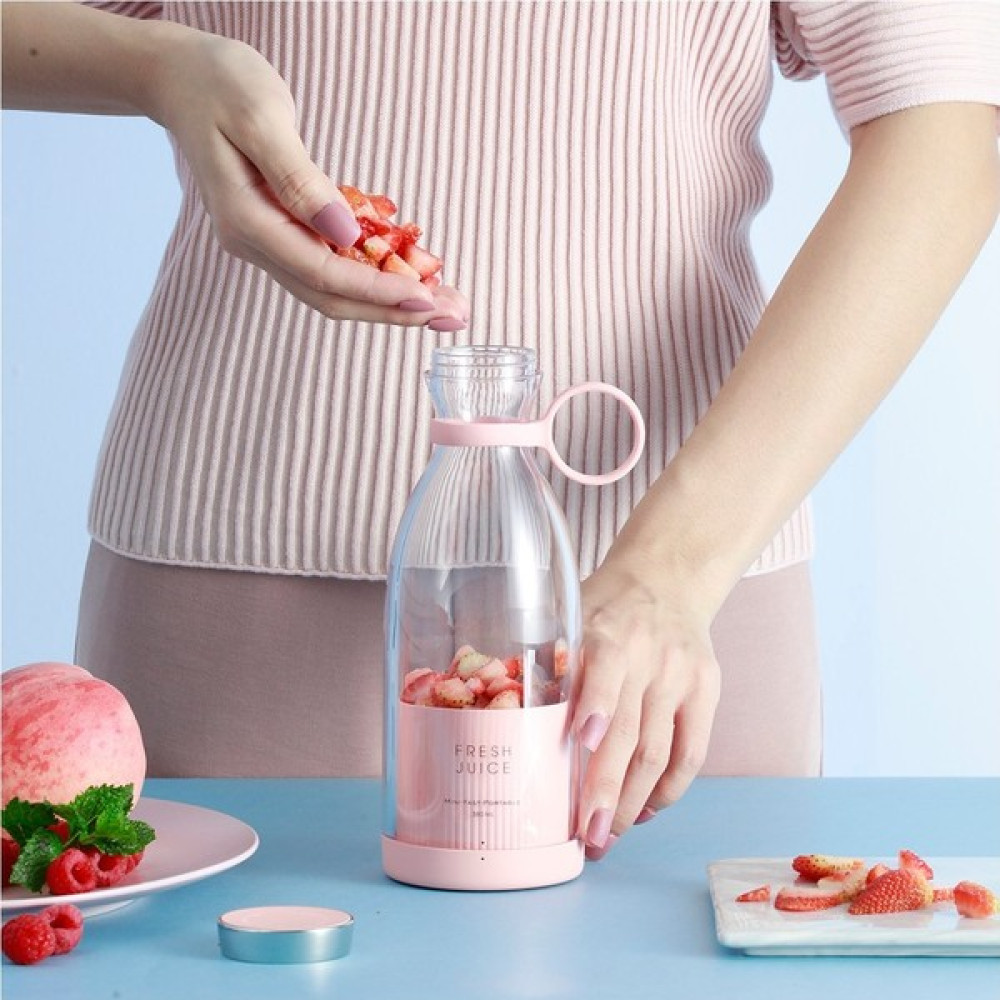 Ahlat Store Taşınabilir Blender Şişe Smoothie, Shake Yapıcı, Buz Kırıcı Meyve Parçalayan Mini Blender, USB ile Şarj Edilebilir - Pembe Blenderler Fiyatı