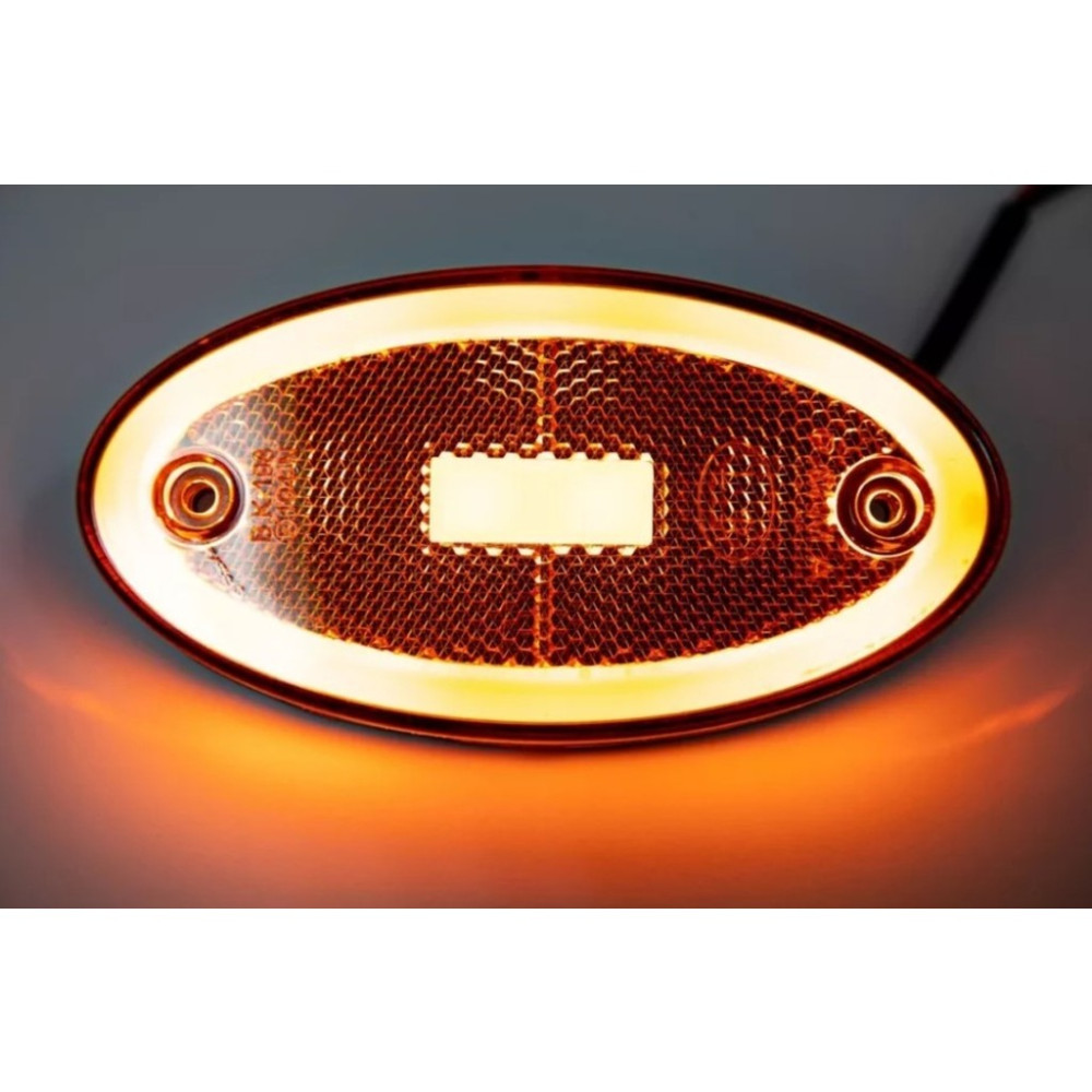 Ahmet Otomotiv Neon Model Ledli Oval Yan Lamba 12V-24V Sarı Renk Ledli Lambalar Fiyatı