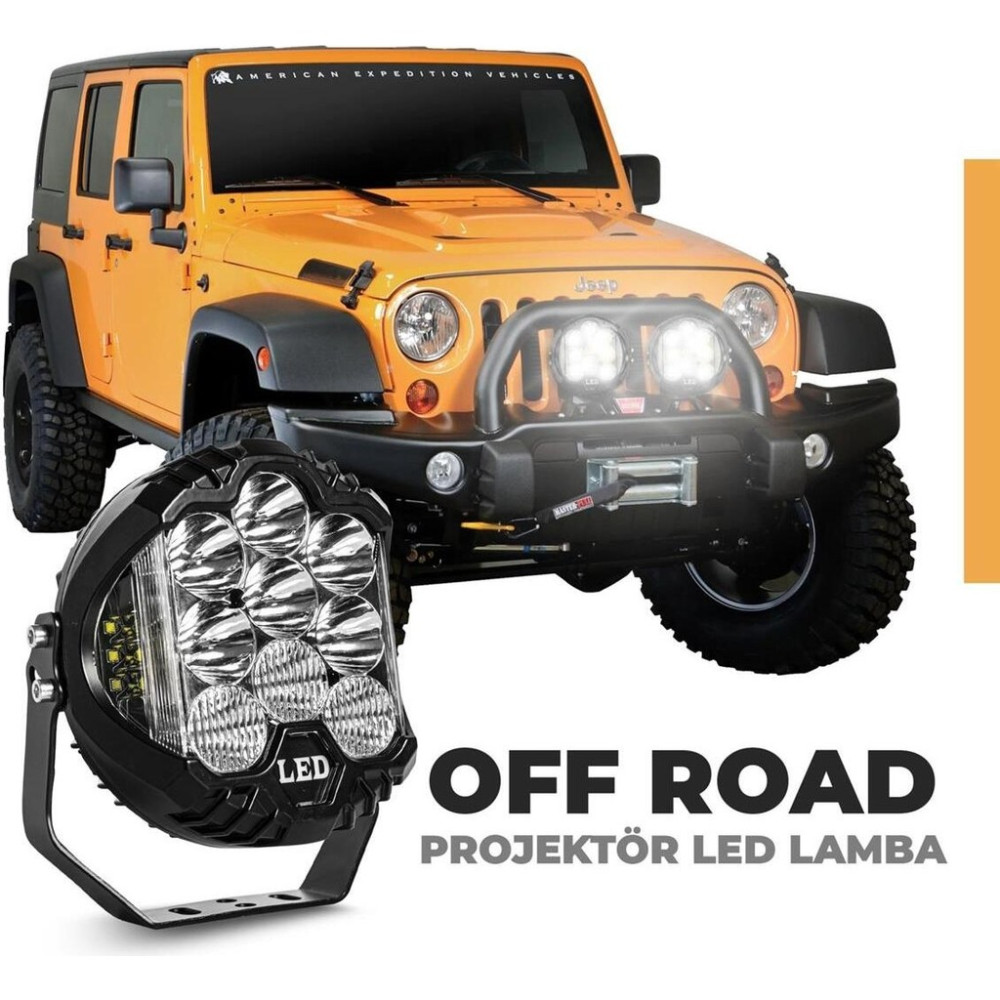 Ahmet Otomotiv Off-Road Projektör Shooter LED Lamba Beyaz 5 Inç Çakarlı Ledli Lambalar Fiyatı