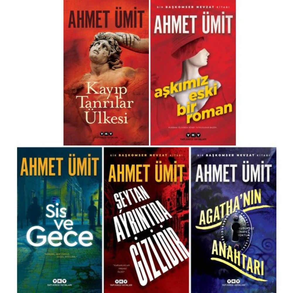 Ahmet Ümit 5 Kitap Set / Kayıp Tanrılar Ülkesi - Aşkımız Eski Bir Roman - Sis ve Gece - Şeytan Ayrıntıda Gizlidir - Agatha'nın Anahtarı Polisiye Fiyatı