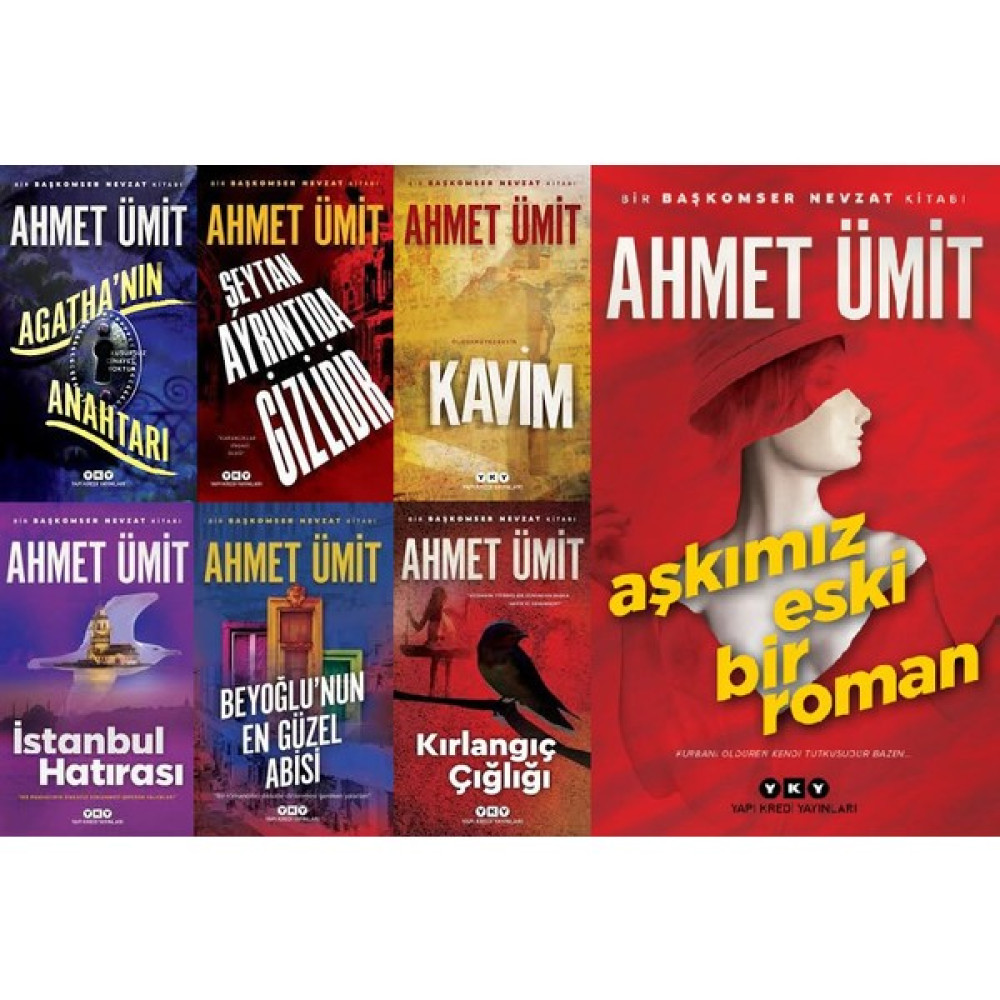 Ahmet Ümit Başkomser Nevzat Serisi 7 Kitap Set (Aşkımız Eski Bir Roman- Kırlangıç Çığlığı- Agatha'nın Anahtarı- Kavim- İstanbul Hatırası- Beyoğlu'n... Polisiye Fiyatı