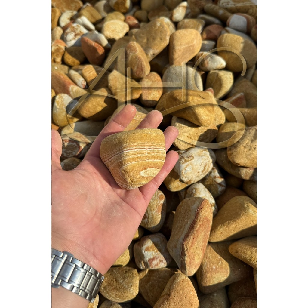 Ahs Sarı Çizgili Rainbow Dolomit Çakıl Taşı 6-10 cm 1 kg Dekoratif Bahçe Peyzaj Saksı Akvaryum Teraryum - ST Evcil Hayvan Ürünleri Fiyatı