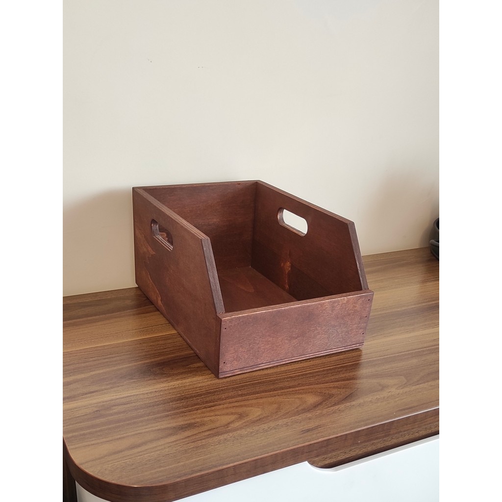 Ahşap 45LIK Plak Sandığı - Organizer Kutu - Wooden 45 Record Box - Meşe - 7" - 45lik Diğer Fiyatı