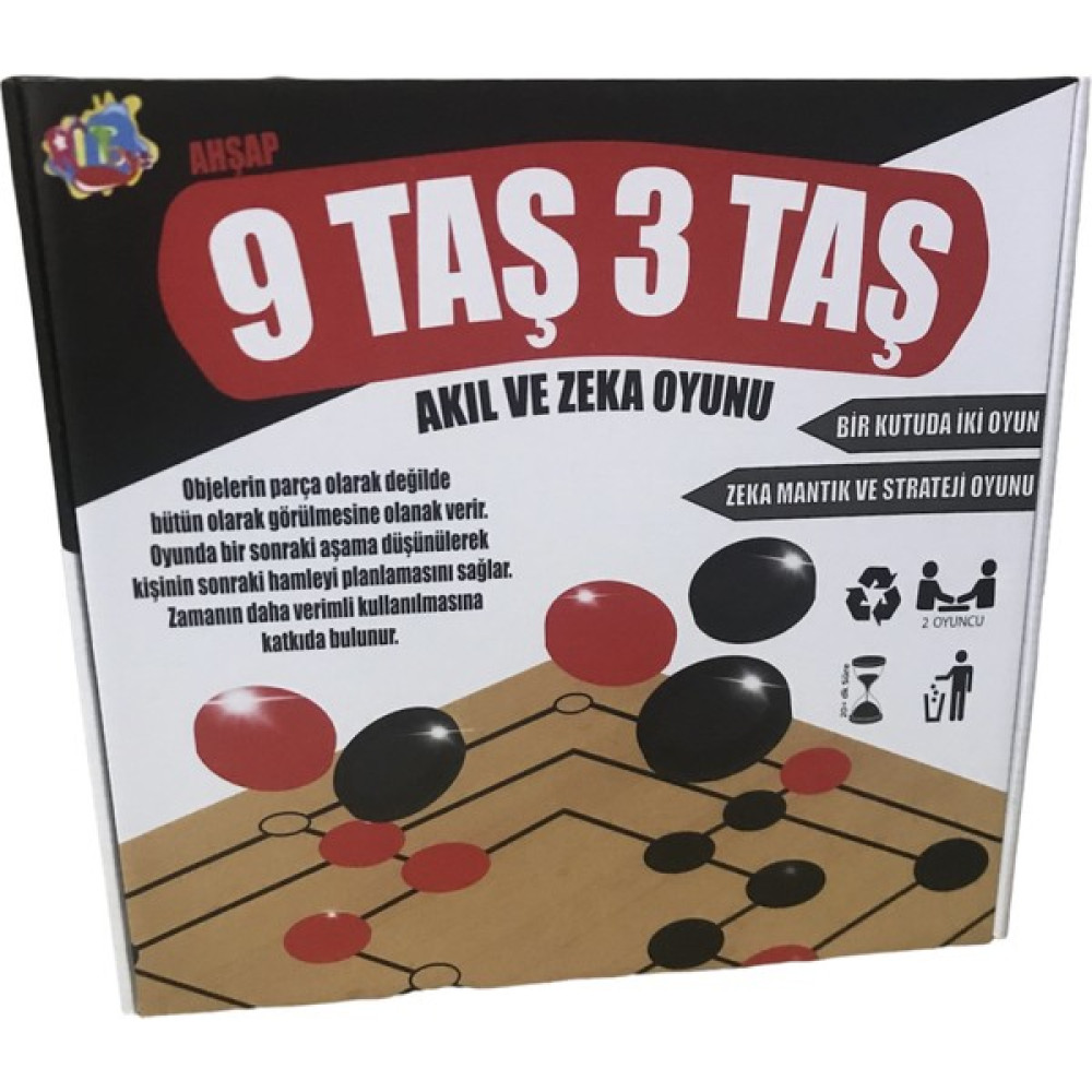 Ahşap 9 Taş 3 Taş Akıl Zeka ve Strateji Oyunu Çocuk Oyuncağı Fiyatı