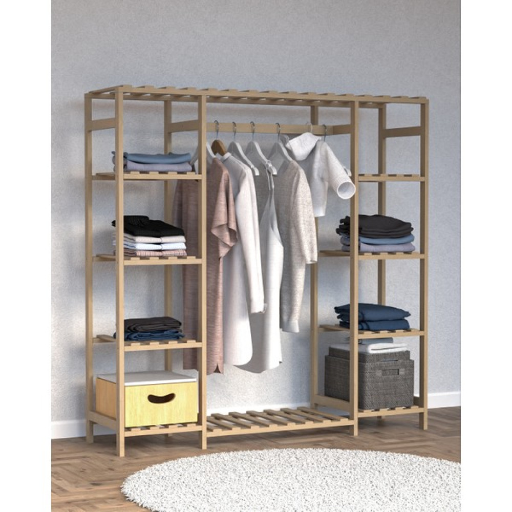 Ahşap Açık Gardırop, Masif Ahşap Gardırop 40X150X150 Gardrop & Dolap Fiyatı