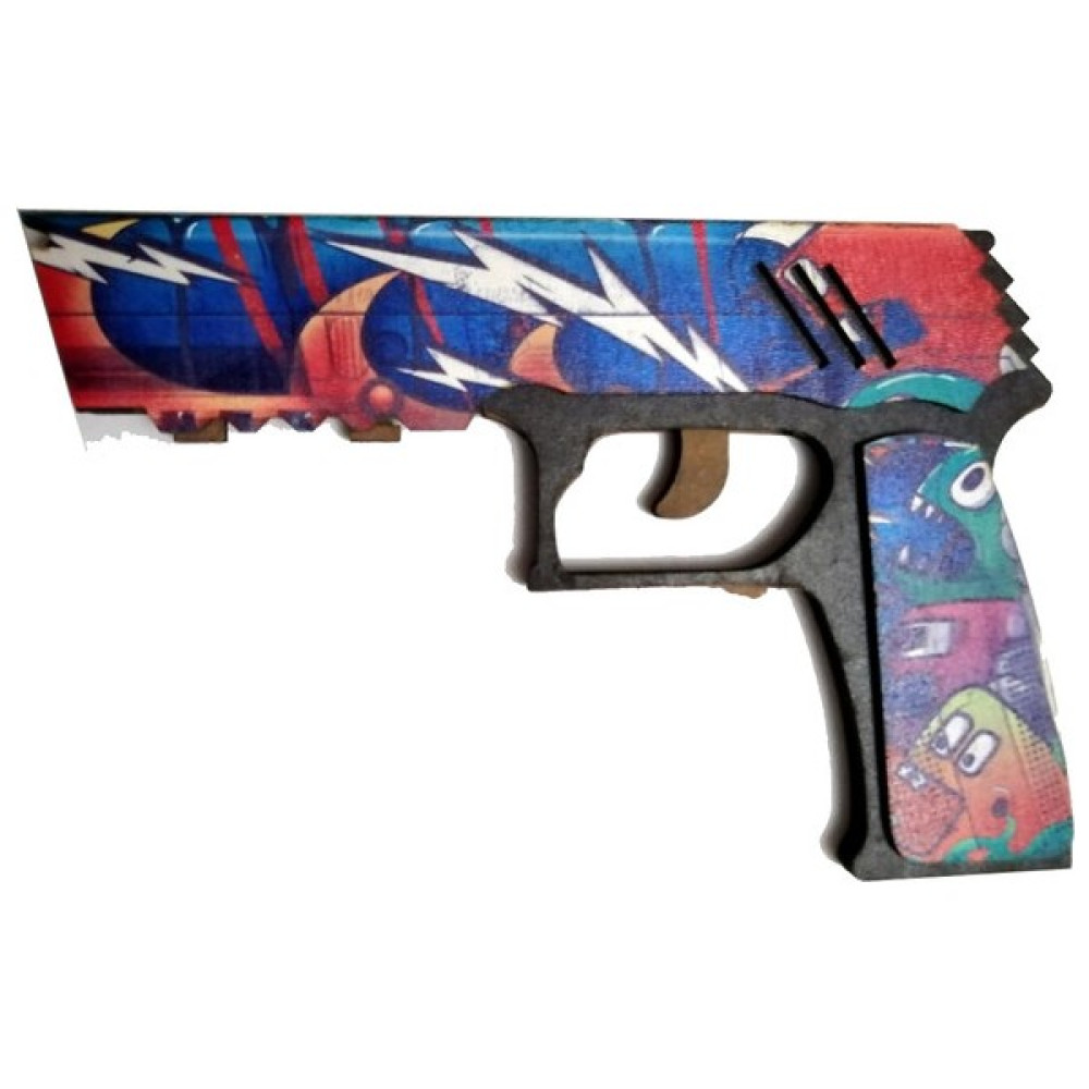 Ahşap CS-GO Angry Mob P250 Lastik Atar Oyuncak Tabanca Oto Boyaları Fiyatı
