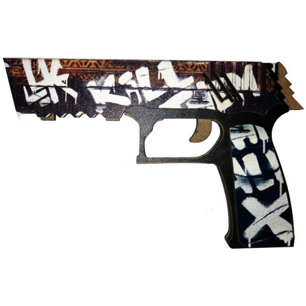 Ahşap CS-GO Kill Wasteland Rebel P250 Lastik Atar Oyuncak Tabanca Oto Boyaları Fiyatı