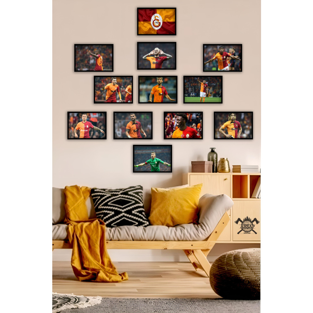 ahşap dünyam 12li Set Çerçeve Görünümlü 11i Galatasaray Logo Mdf Tablo 15 x 20 Beden Tablo & Poster Fiyatı
