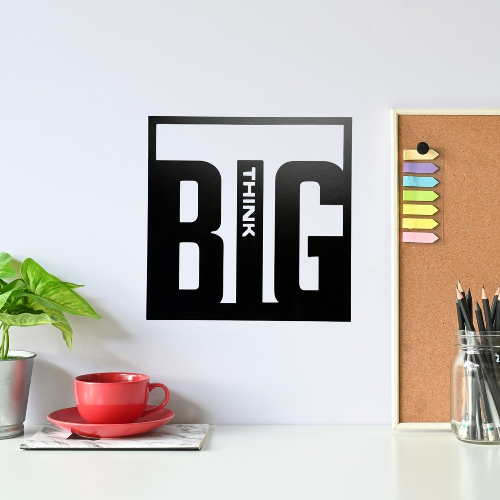 Ahşap Duvar Dekoru Think Big Yazılı 25X25 cm Motive Edici Ofis Ev Için Modern Tasarım SSD / Solid State Drive Fiyatı