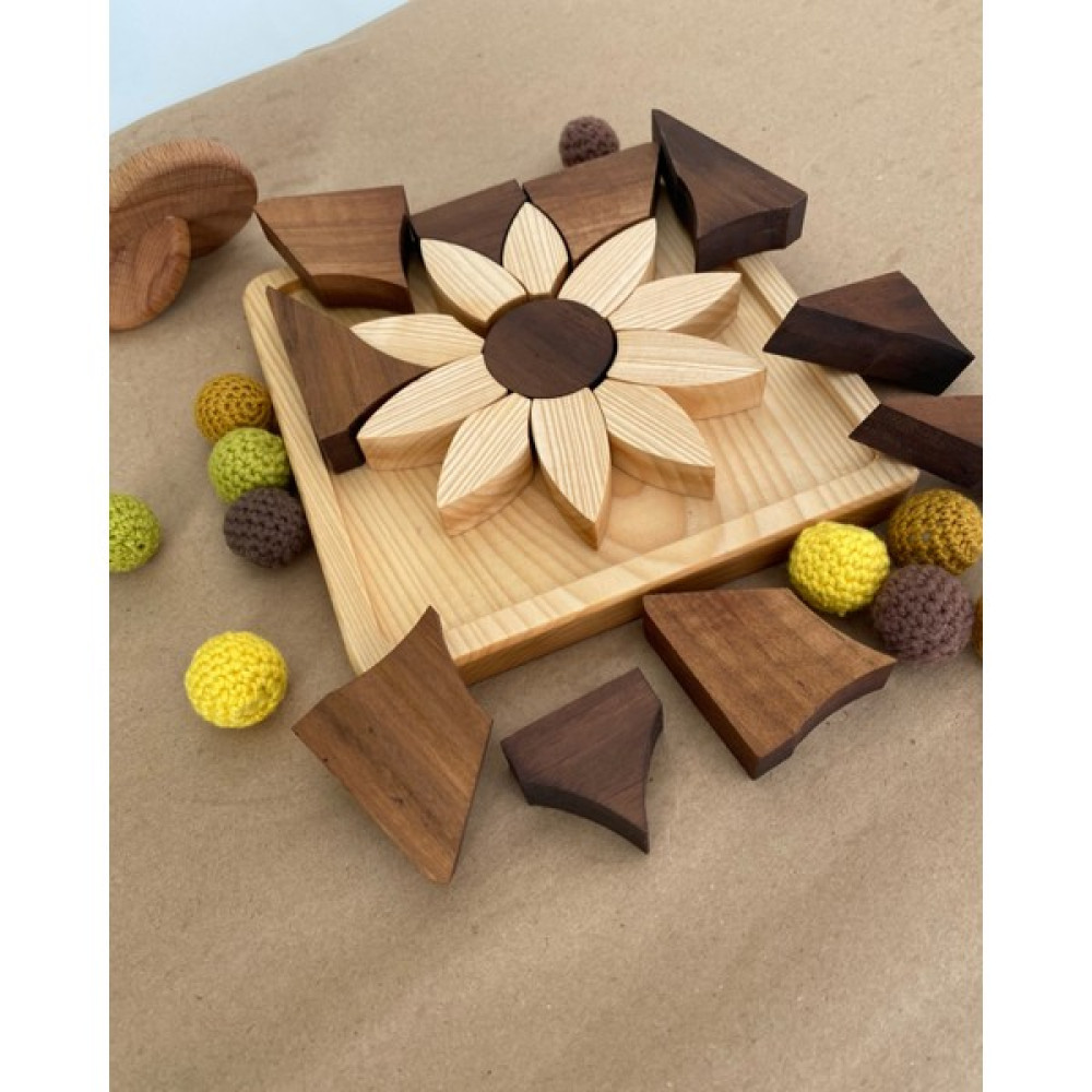 Ahşap Eğitici Oyuncak Ayçiçeği Puzzle Yap Boz/ Eğitici Montessori Oyuncak Bebek Oyuncakları Fiyatı