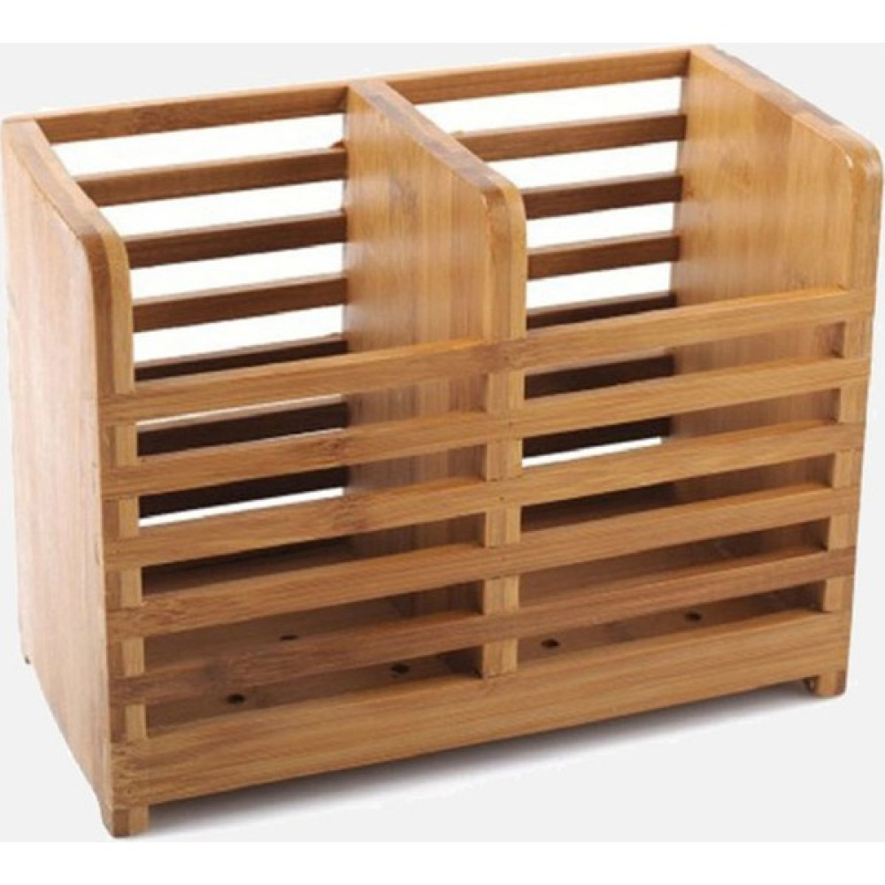 Ahşap Galeri Bambu Iki Bölmeli Tezgah Üstü Kaşıklık 20 x 10 x 15 cm Pratik Mutfak Gereçleri Fiyatı