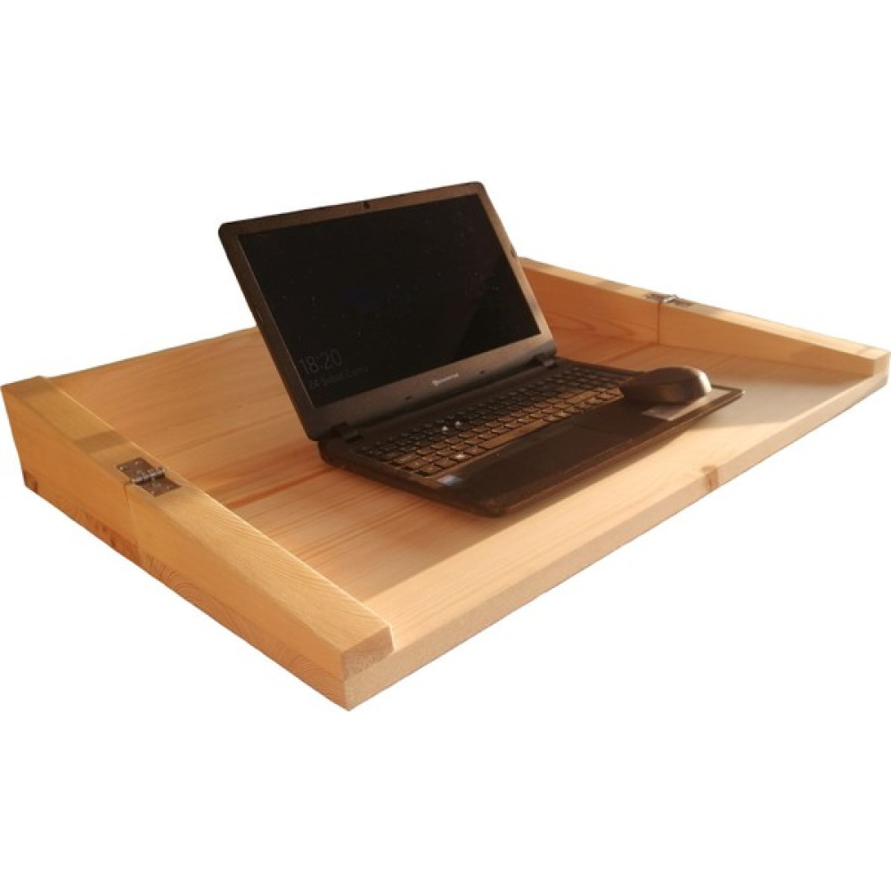 Ahşap İşleri Duvara Monte Katlanır Laptop Masası - 80 x 29 x 16 cm - Çam Çalışma Masası Fiyatı