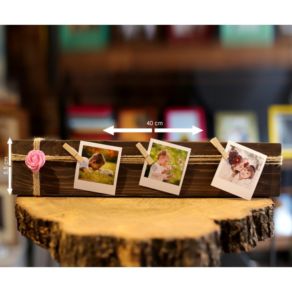 Ahşap Mandallı Fotoğraf Çerçevesi - 8,5 x 40 cm Resim & Fotoğraf Çerçevesi Fiyatı