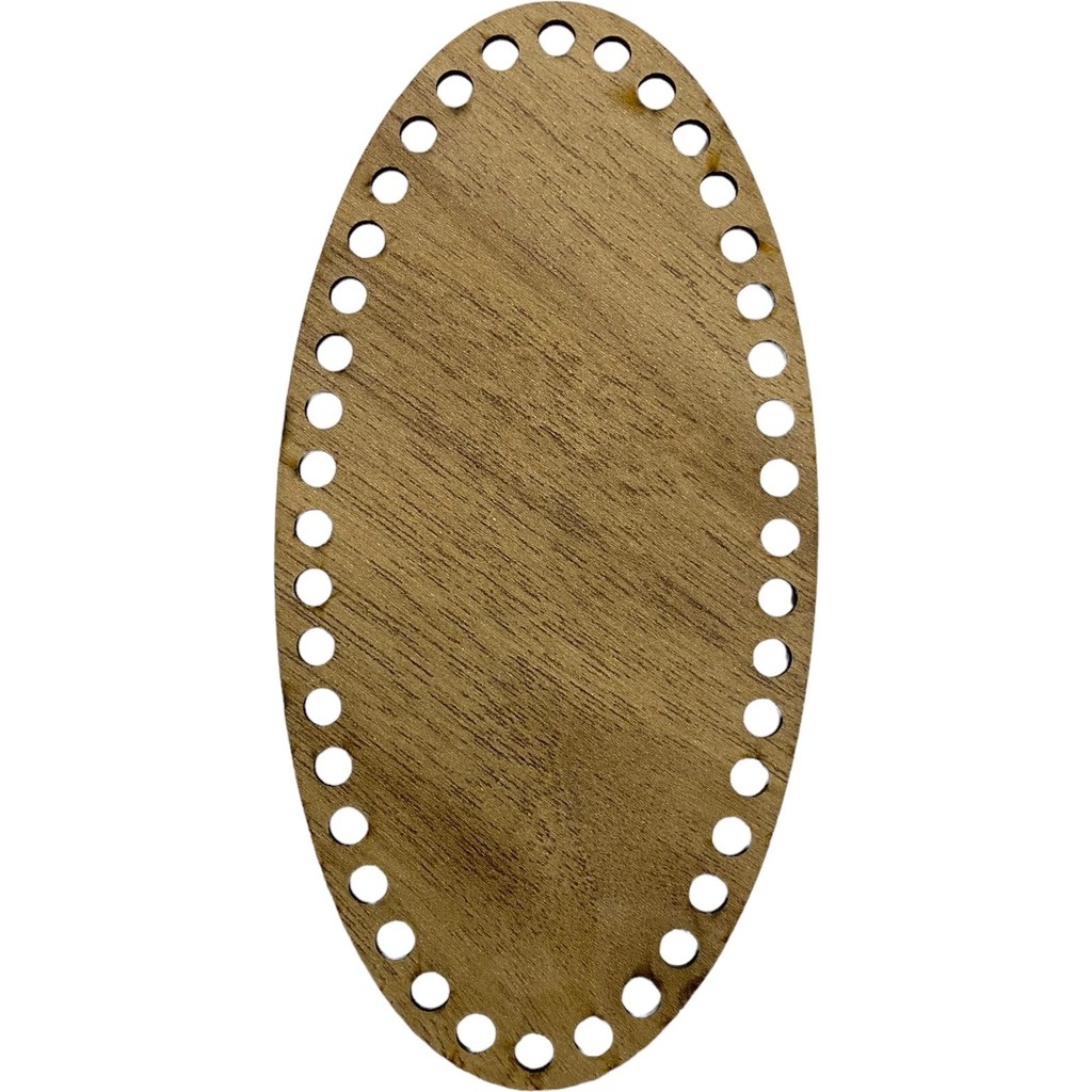 Ahşap Oval Elips Sepet Tepsi Tabanı 20X10CM Ceviz Çift Yüz 3 mm Mdf - Siyah 030 - Standart Diğer Fiyatı