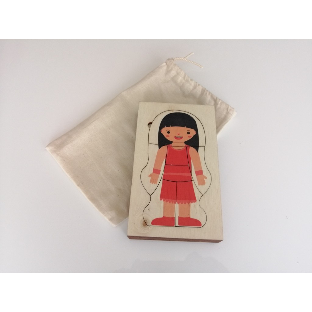 Ahşap Renkli Waldorf Kız İnsan Vücudu İskelet Yapısı Yapboz Puzzle Anne Bebek Oyuncak Fiyatı