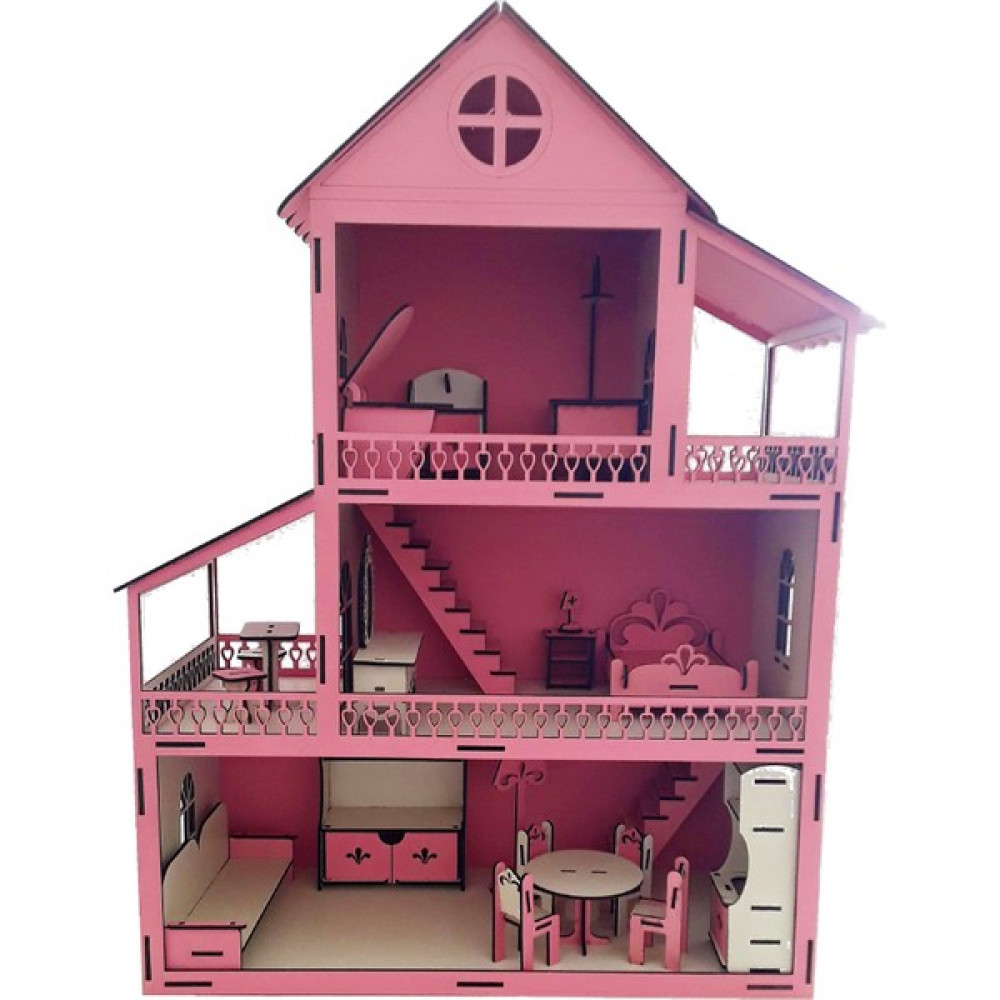 Ahşap Toys Mini Mobilya Setli Ahşap Bebek Evi Bebek Oyuncakları Fiyatı