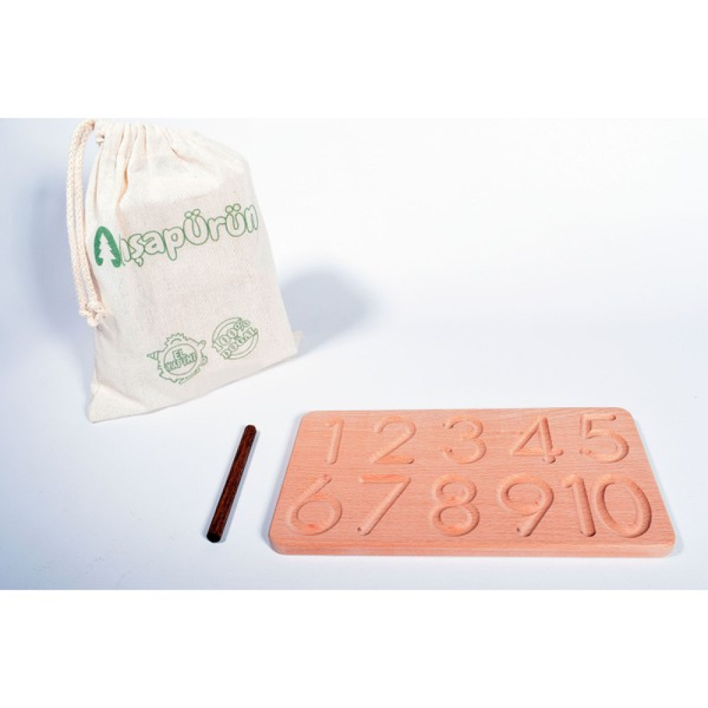 Ahşap Ürün Ahşap Kalemli Rakamlar Sayı Tahtası (Montessori - %100 Doğal) - Eğitici Oyuncak Oto Boyaları Fiyatı
