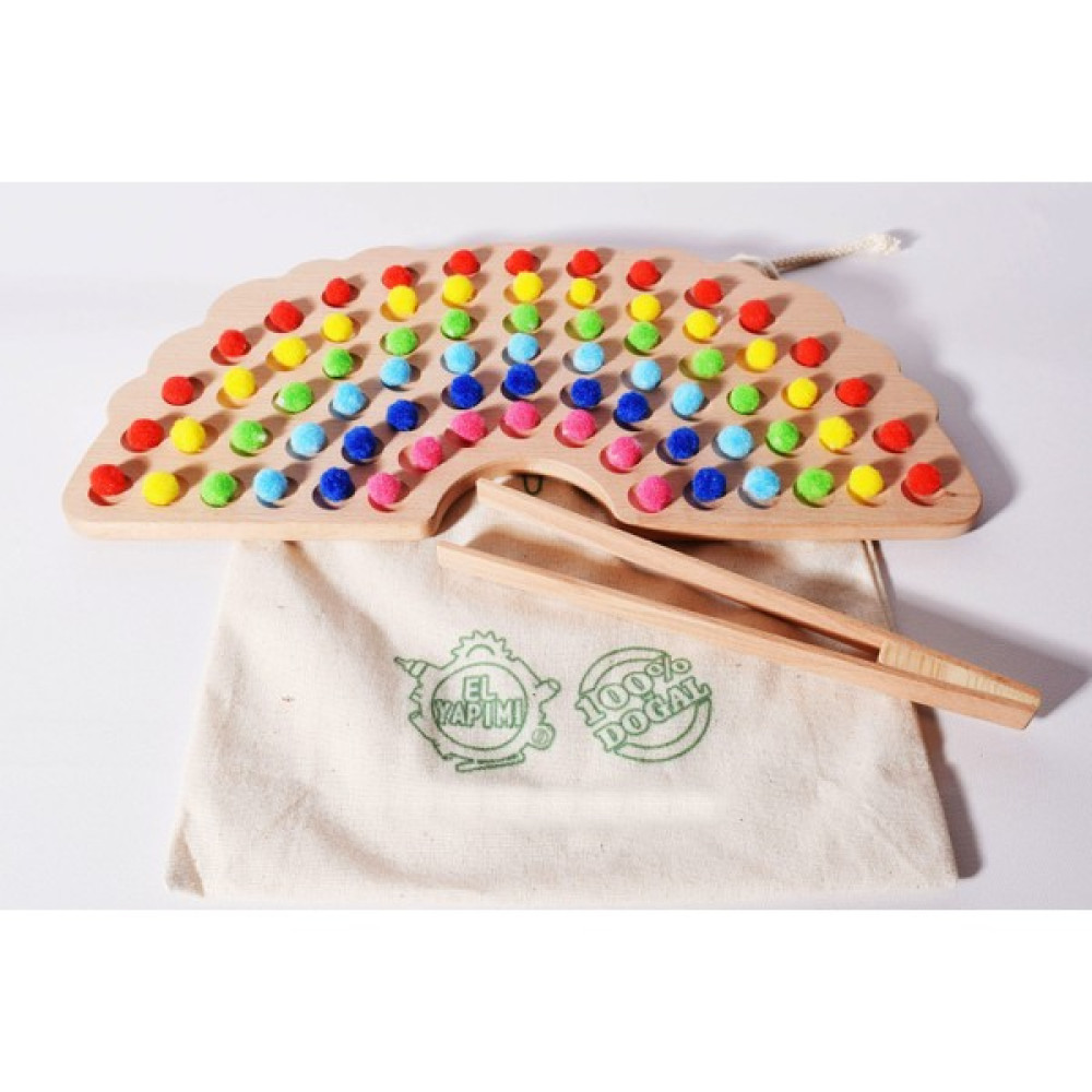 Ahşap Ürün Ahşap Kıskaçlı Gökkuşağı Oyuncağı (Montessori - %100 Doğal) Eğitici Oyuncak Fiyatı