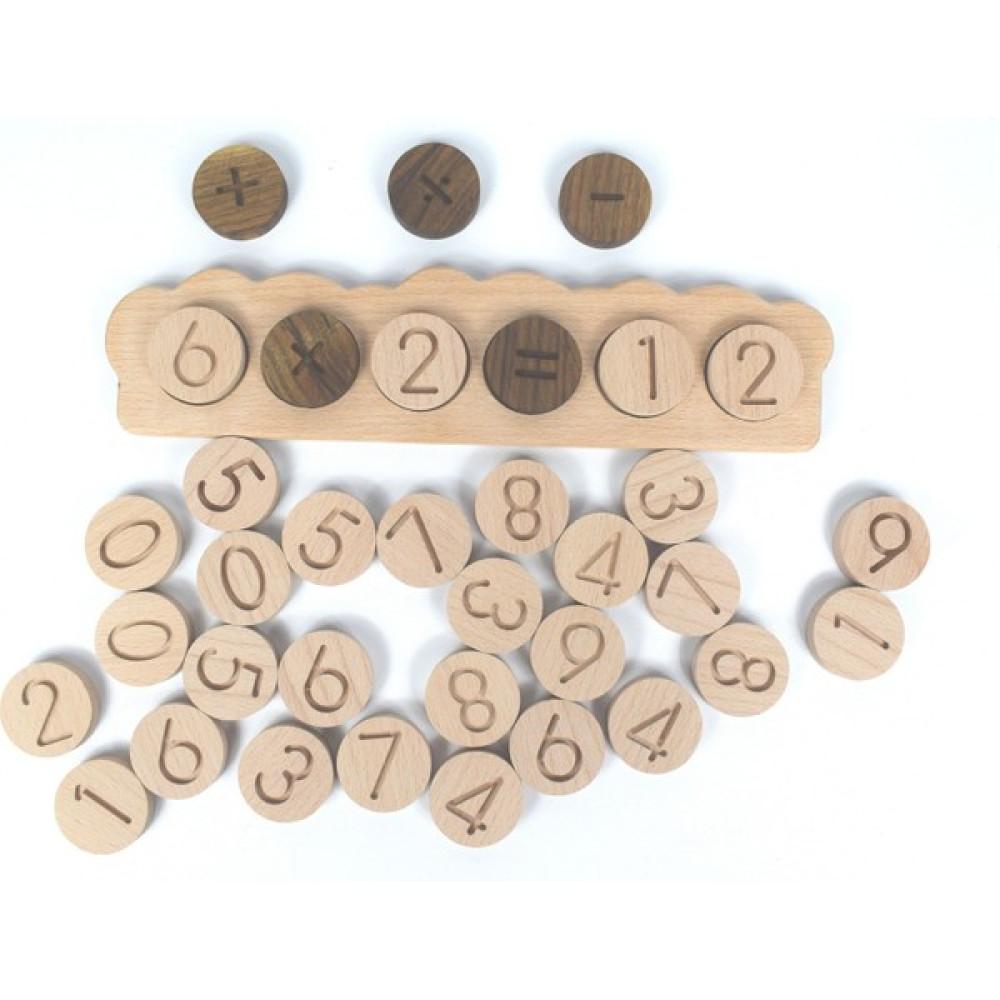 Ahşap Ürün Bultak Matematik 4 İşlem Oyunu 36 Parça - Montessori Materyali - Doğal Eğitici Oyuncak Bebek Oyuncakları Fiyatı