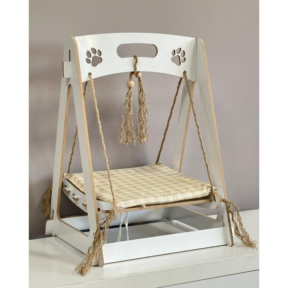 Ahşap Xxl Büyük Kedi Salıncagı Kedi Yatagı Kedi Evi Minder Dahil 8 mm Mdf Evcil Hayvan Ürünleri Fiyatı