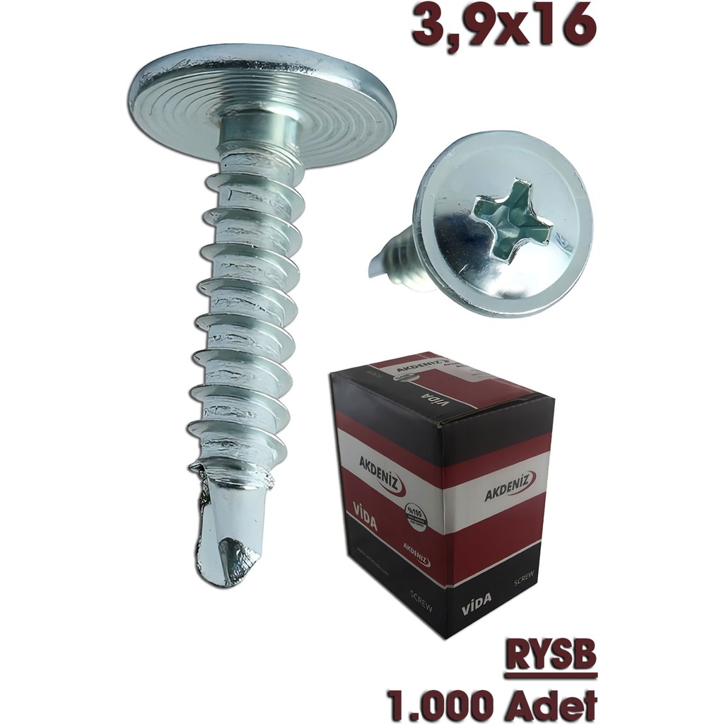 Ahtapot Akdeniz Rysb Matkap Uçlu Vida 3,9X16 (1.000 Adet) Matkaplar Fiyatı