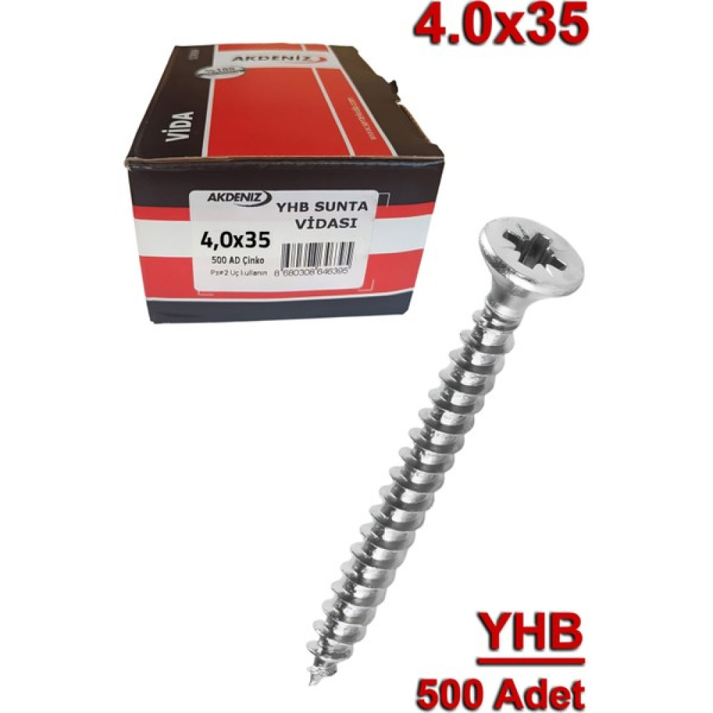 Ahtapot Akdeniz Sunta Vidası 4.0X35 (500 Adet) Oto Boyaları Fiyatı