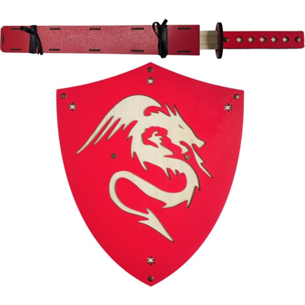 Ahtek Ahşap Japon Samuray Ninja Kalkanı ve Katana Kılıcı Kırmızı Bebek Oyuncakları Fiyatı