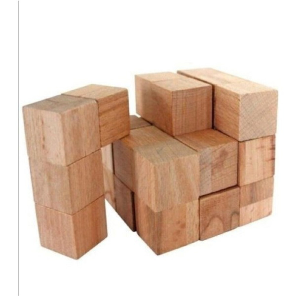 Ahtek Doğal Ahşap Soma Küpü 7cm x 7cm x 7cm Eğitici Puzzle Küp Bebek Oyuncakları Fiyatı