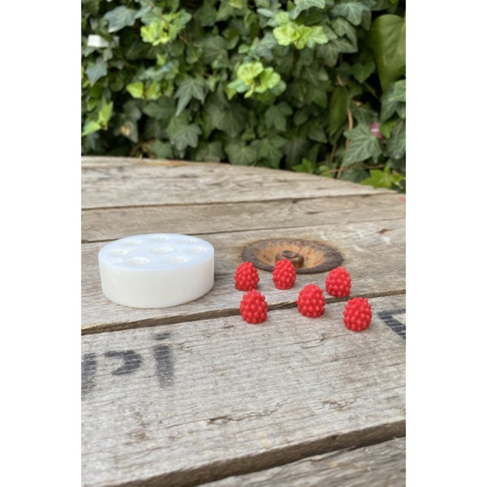Ahududu Sekizli Mum Kalıbı ( Silikon ) ( 1,4 x 1,4 x 1,5 cm ) ( Küçük Süsleme Kalıbı) 1 Adet - Beyaz Dekoratif Mum Fiyatı