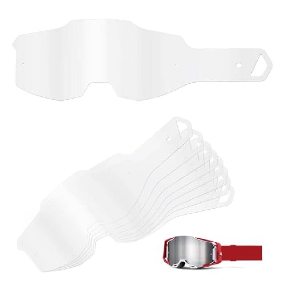 Ahuliao Goggles Tear Offs for 100 Percent Armega Goggle Lens Standard Tear Offs for Dirt Bike & Motocross - 25 Pack