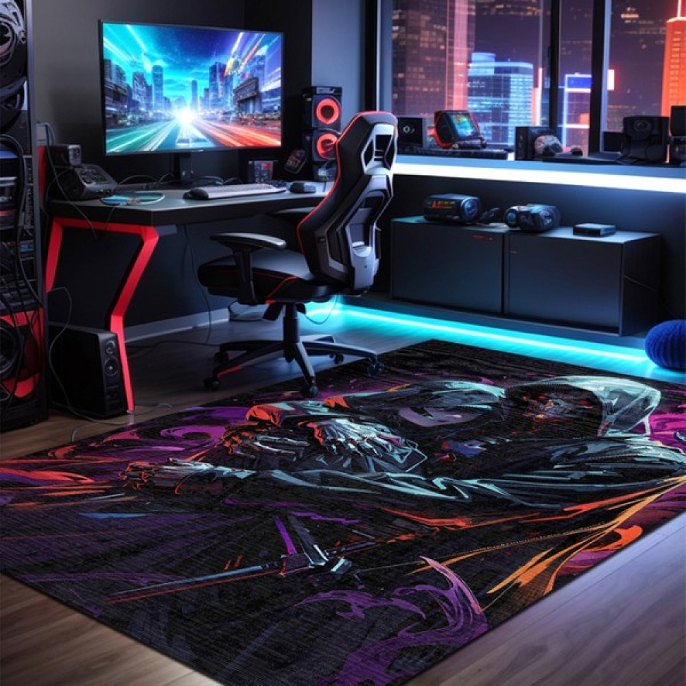 Aida Home Ilyaki Home Value Şönil Gamer Halısı Pamuk Tabanlı Yıkanabilen Kaymaz Oyuncu Odası Gaming Halısı - 140 x 200 cm - Renkli Salon Halısı Fiyatı