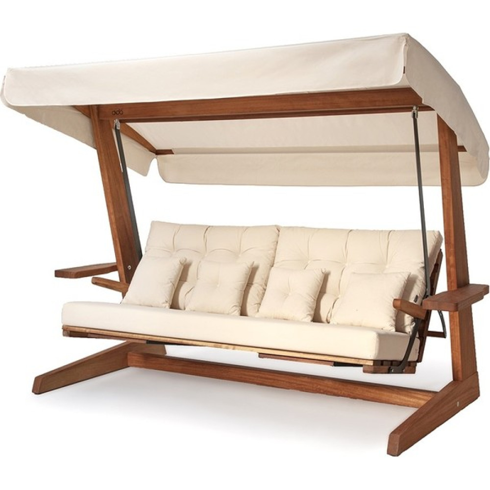 Aida Swings Luna Deluxe 2600 Iroko Beş Kişilik Ahşap Bahçe Salıncağı Krem Oto Boyaları Fiyatı