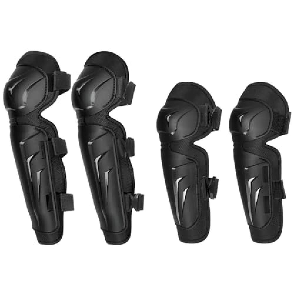 AIDY-PRO Motocross Knee Pads Motorcycle Elbow Pads, Adjustable Motorcycle Elbow Guards Leg Armor Protection, Crashproof Motocross Knee and Shin Guards for Men Dirt Bike Racing Protective Gear