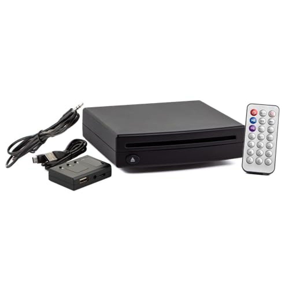 (AIE)-USB-CD-DLX – Car CD Player – “Deluxe” USB Kit w/Remote - Works with “Any” Vehicle (Kit Includes 2 Connection Types)