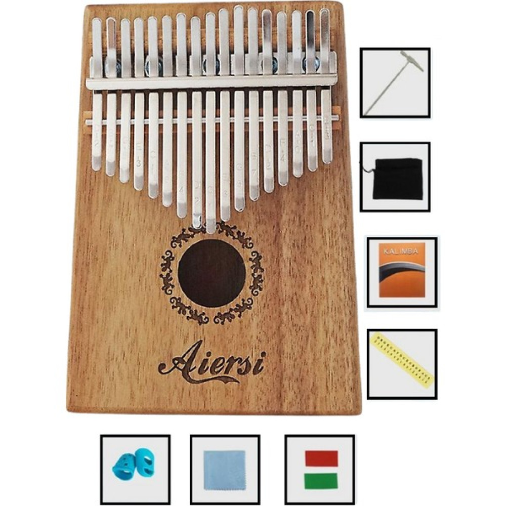 Aiersi Kalimba 17 Tuşlu Tam Set (Çanta, Akort Çekici, Parmak Penası, Kitap, Sticker, Bez) - Ahşap Vurmalı Çalgılar Fiyatı