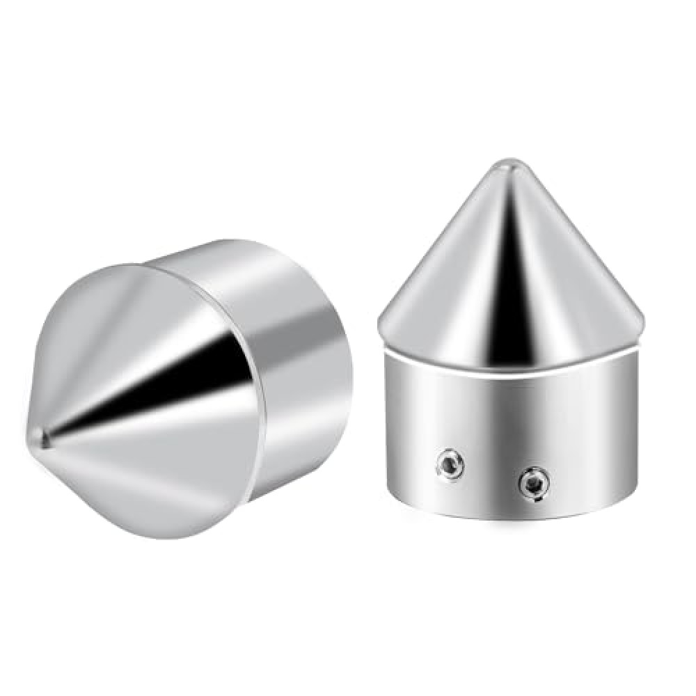 AILMOTO Front Axle Nut Covers, Axle Cap Front Compatible for Harley Davidson Touring Street Glide Road Glide Road King Dyna Sportster Softail Heritage 2002-2023