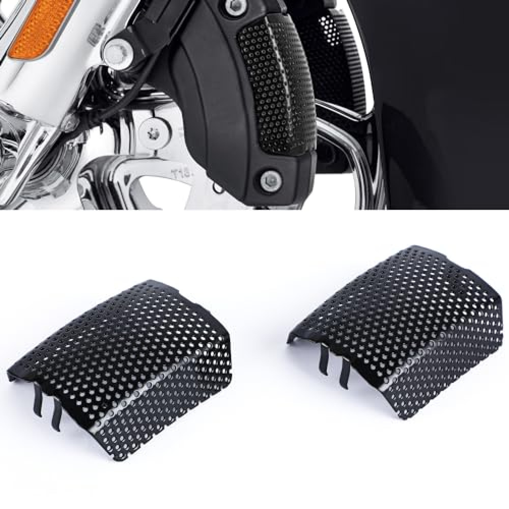 AILMOTO Motorcycle Front Brake Caliper Covers, Brake Caliper Screen Inserts Compatible for Harley Davidson Road King, Electra Glide, Street Glide, V-Rod 2006-2019