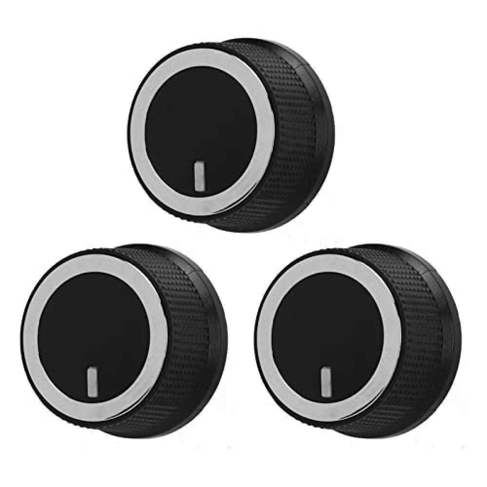 Air Conditioner Control Knob, 3PCS Air Conditioner Temperature Control Knob Replacement for 1500 2500 3500, ABS Plastic, Exquisite Black Appearance, Match for AC, Air Conditioner Spare Parts Fiyatı