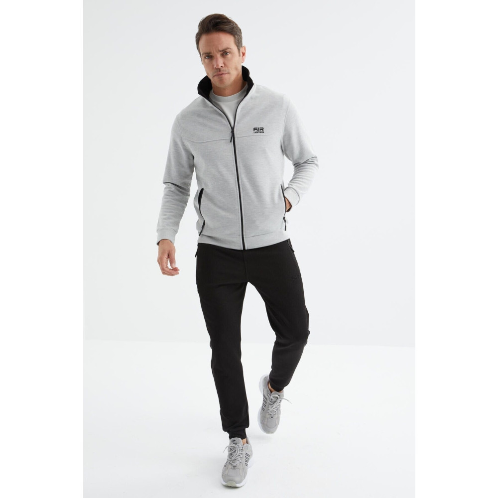 AIR JONES Hugo Gri Melanj - Siyah Jogger Erkek Eşofman Takım - 85198 S Beden Kadın Eşofman Fiyatı