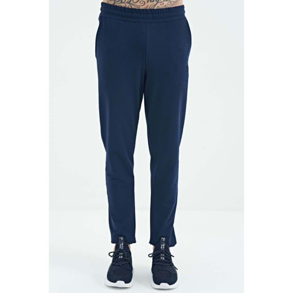 Air Jones Indigo Logo Nakışlı Cep Detaylı Dar Paça Erkek Eşofman Alt - 84910 Erkek Eşofman Fiyatı