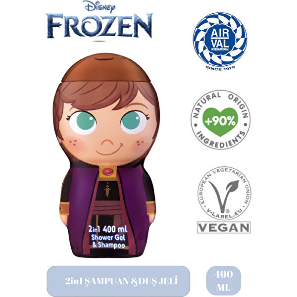 Air-Val Lisanslı Frozen Anna Ambalajlı Şampuan ve Duş Jeli Büyük Boy 400ML Bebek Şampuanı Fiyatı