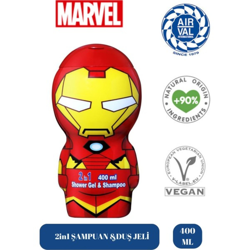 Air-Val Lisanslı Iron Man Ambalajlı Şampuan ve Duş Jeli Büyük Boy 400ML Bebek Şampuanı Fiyatı