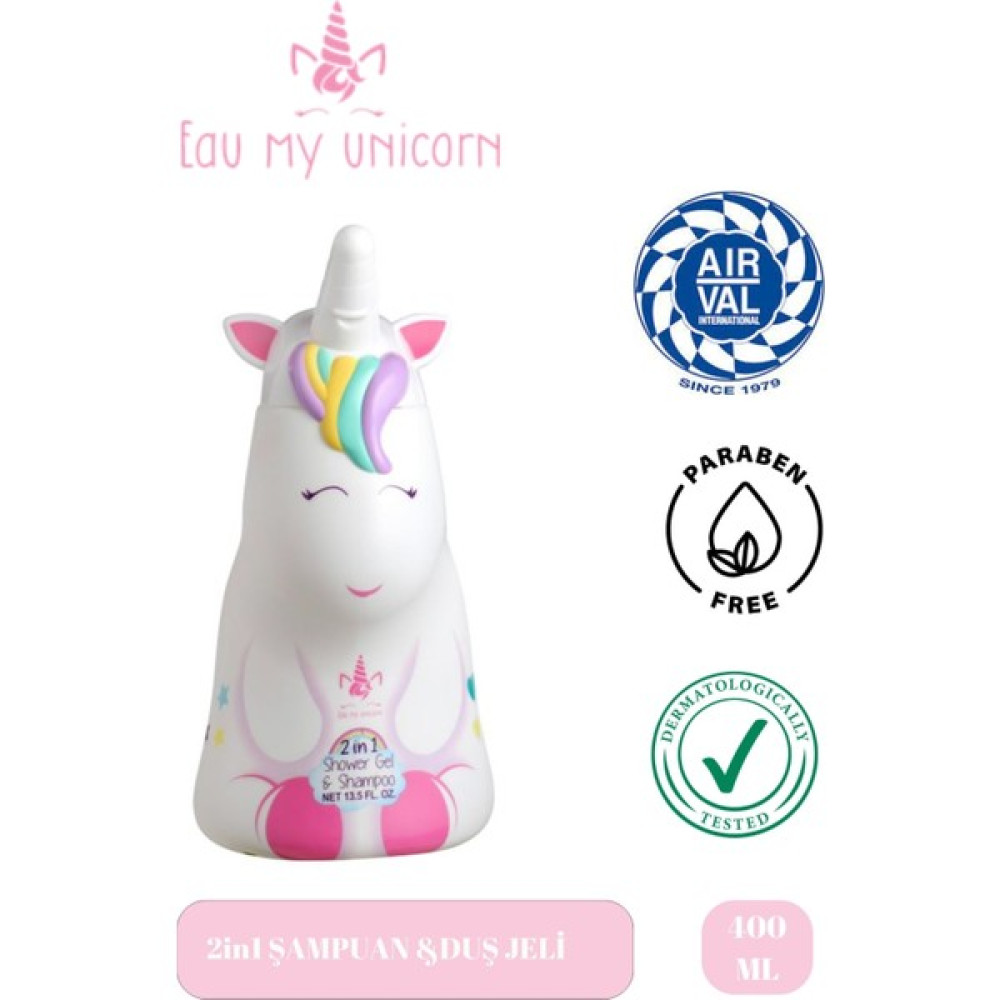 Air-Val Unicorn Ambalajlı Şampuan ve Duş Jeli Büyük Boy 400ML Bebek Şampuanı Fiyatı