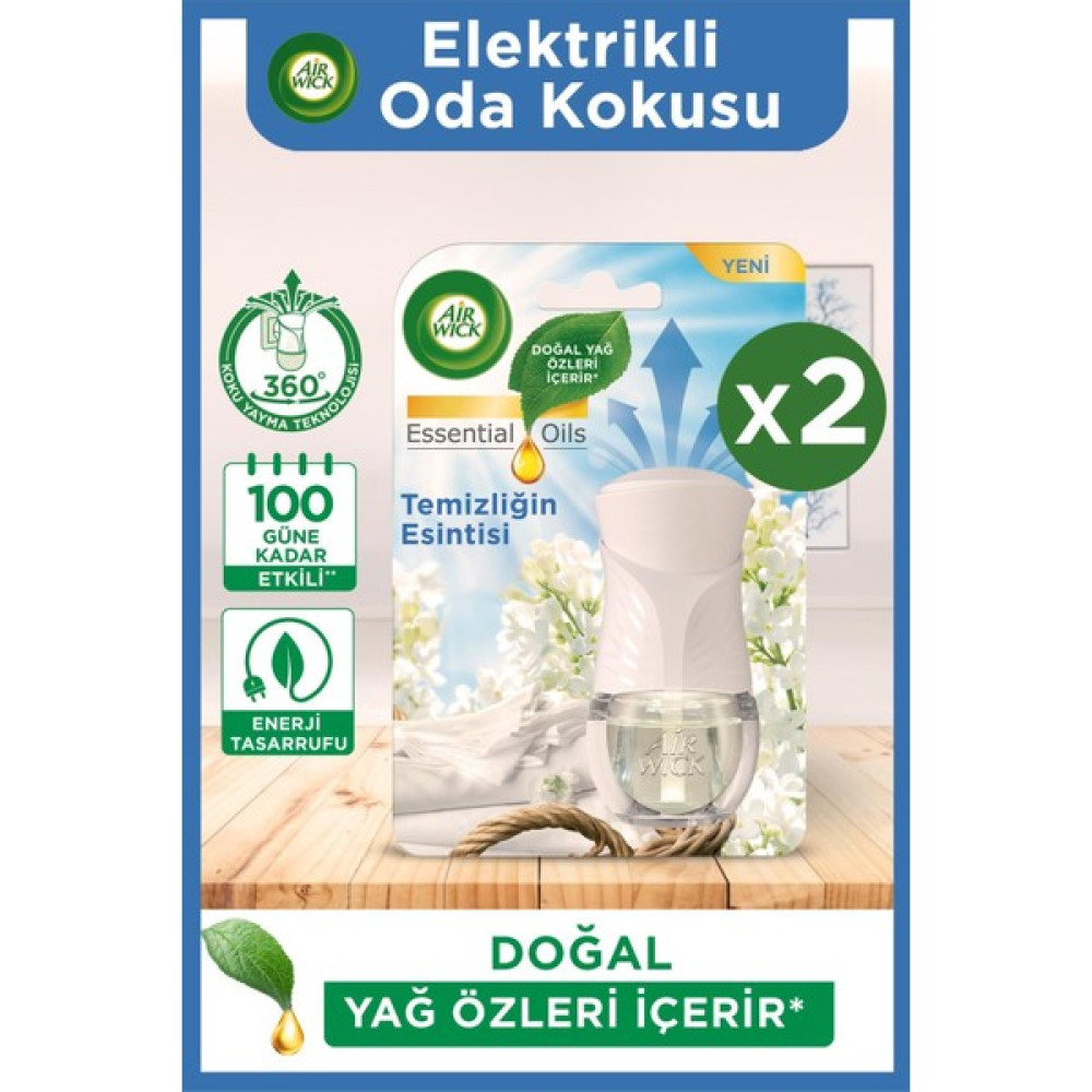 Air Wick Elektrikli Oda Kokusu Kit (Cihaz+Yedek Temizliğin Esintisi) x 2 Oda Kokusu Fiyatı